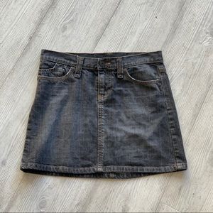 GAP dark wash mini jean skirt
